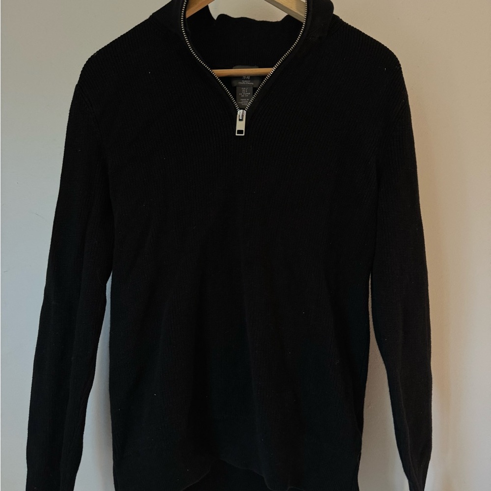 Long Sleeve Fleece Jacket H&M Black Small